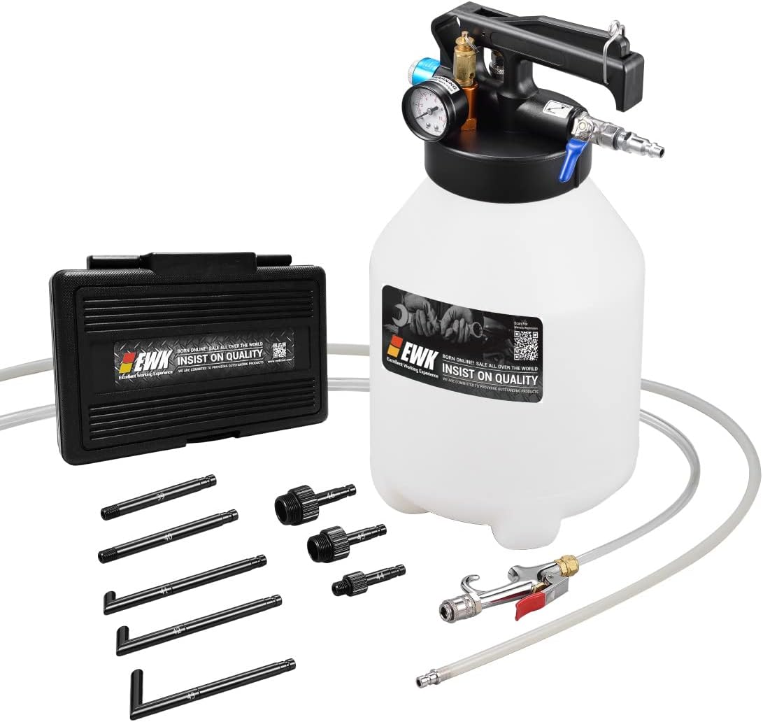 EWK Patented 6L Automatic Transmission Fluid Pump Fluid Evacuator and Dispenser for ATF Filler System with 8 Adapters
