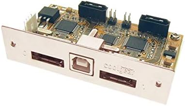 Coolgear SATA II and USB 2.0 to Dual SATA Bridge with eSATA and USB 2.0 External Ports Pack of 2