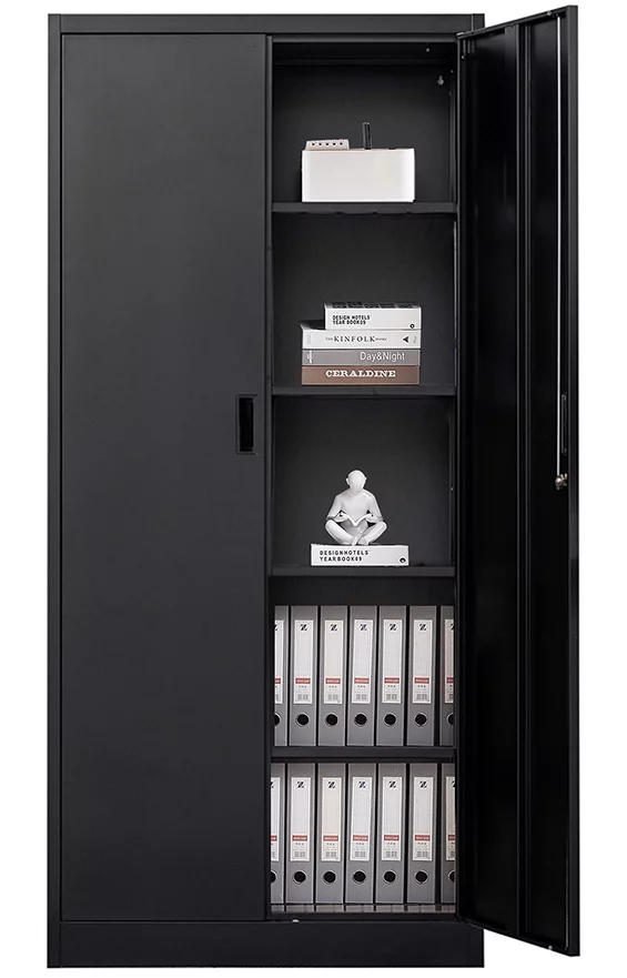 71" Metal Storage Cabinet with Lock,Garage Storage Cabinet with 2 Doors and 4 Adjustable Shelves,Tool File Cabinet for Garage Office,Home,Gym