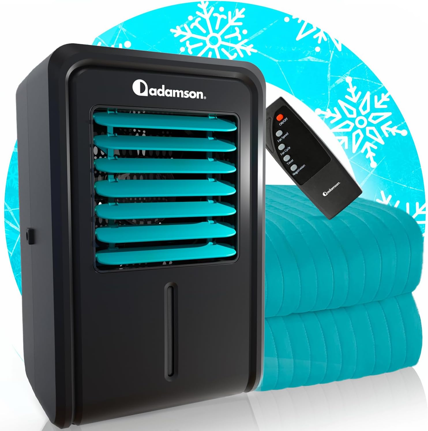 Adamson B10 Aqua - New 2024 - Bed Cooling System + 100% Cotton Mattress Cooling Bed Pad for Night Sweats + Water Bed Cooler Ideal for Hot Sleepers