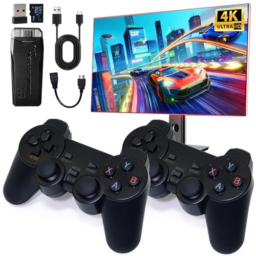 Wireless Retro Game Console, Video Game Console with Built-in 9 Emulators, 20,000+ Games, 4k Hdmi Output, and 2.4GHz Wireless Controller
