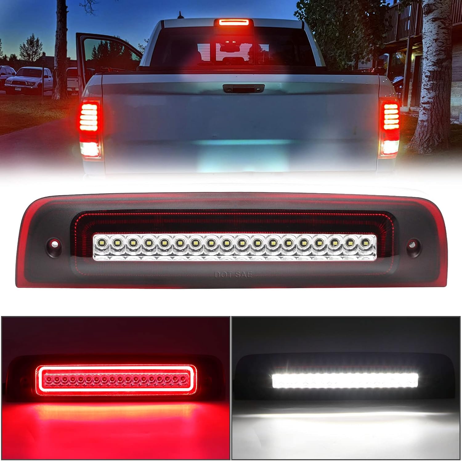 LED 3rd Third Brake Lights Compatible With 2009-2018 RAM 1500