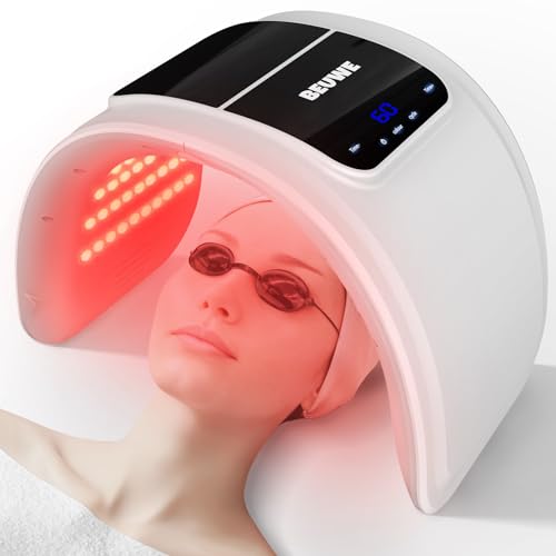 Red-Light-Therapy-Mask, Led Light Therapy for Face, 7 Colors Led Face Mask Facial Led Light Therapy Tool Skin Care Equipment at Home