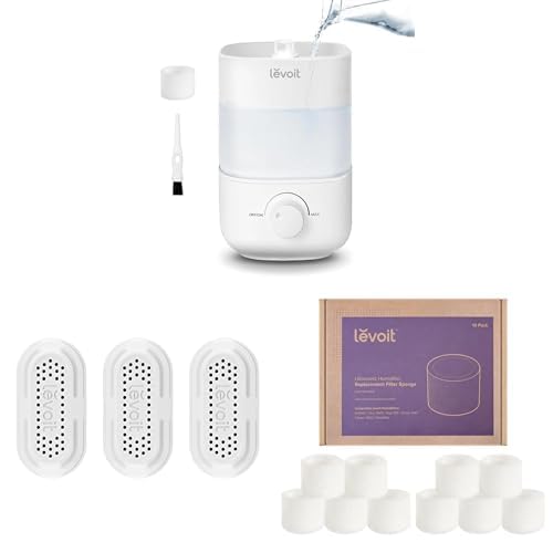 LEVOIT Top Fill Humidifiers for Bedroom, 2.5L Tank for Large Room, Easy to Fill & Clean
