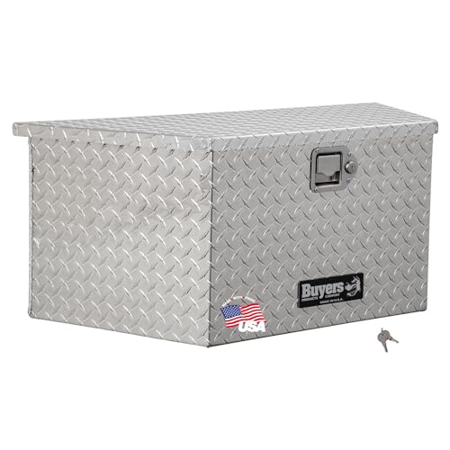 Buyers Products 1701385 Aluminum Trailer Tongue Box, 18.3 x 16.1 x 33.4 Inch, Silver Diamond Tread, Made In The USA