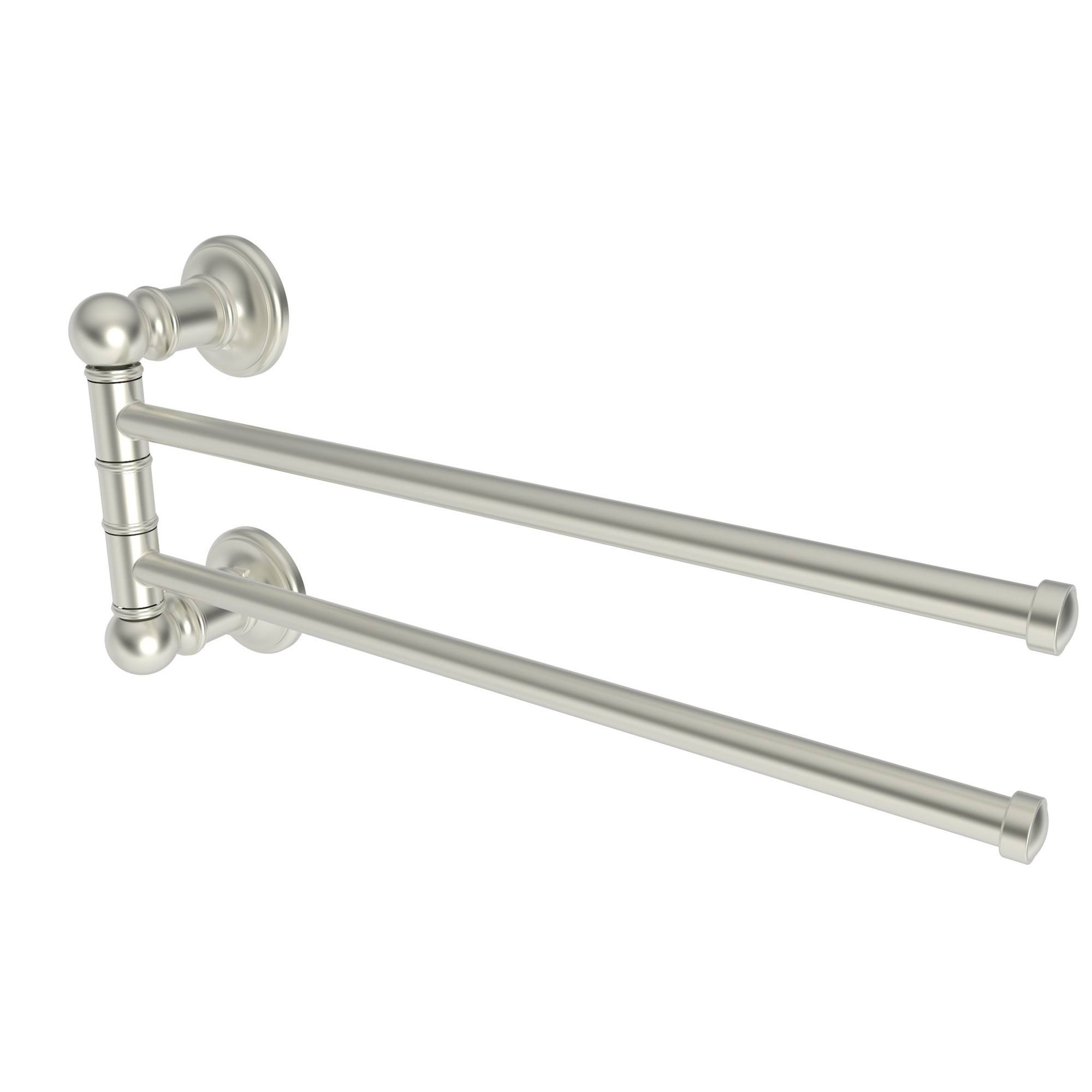 Ginger 4522S/SN Columnar Pivoting Double Towel Bar, Satin Nickel