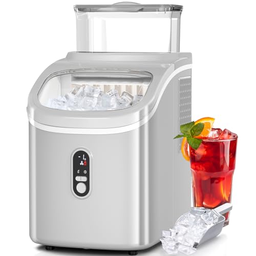 Ice Cube Maker Antarctic Star Countertop Ice Machine, 2 Ways to Add Water, 30Lbs/24H, 16Pcs/13Mins, Self-Cleaning, Ice Scoop&Ice Basket