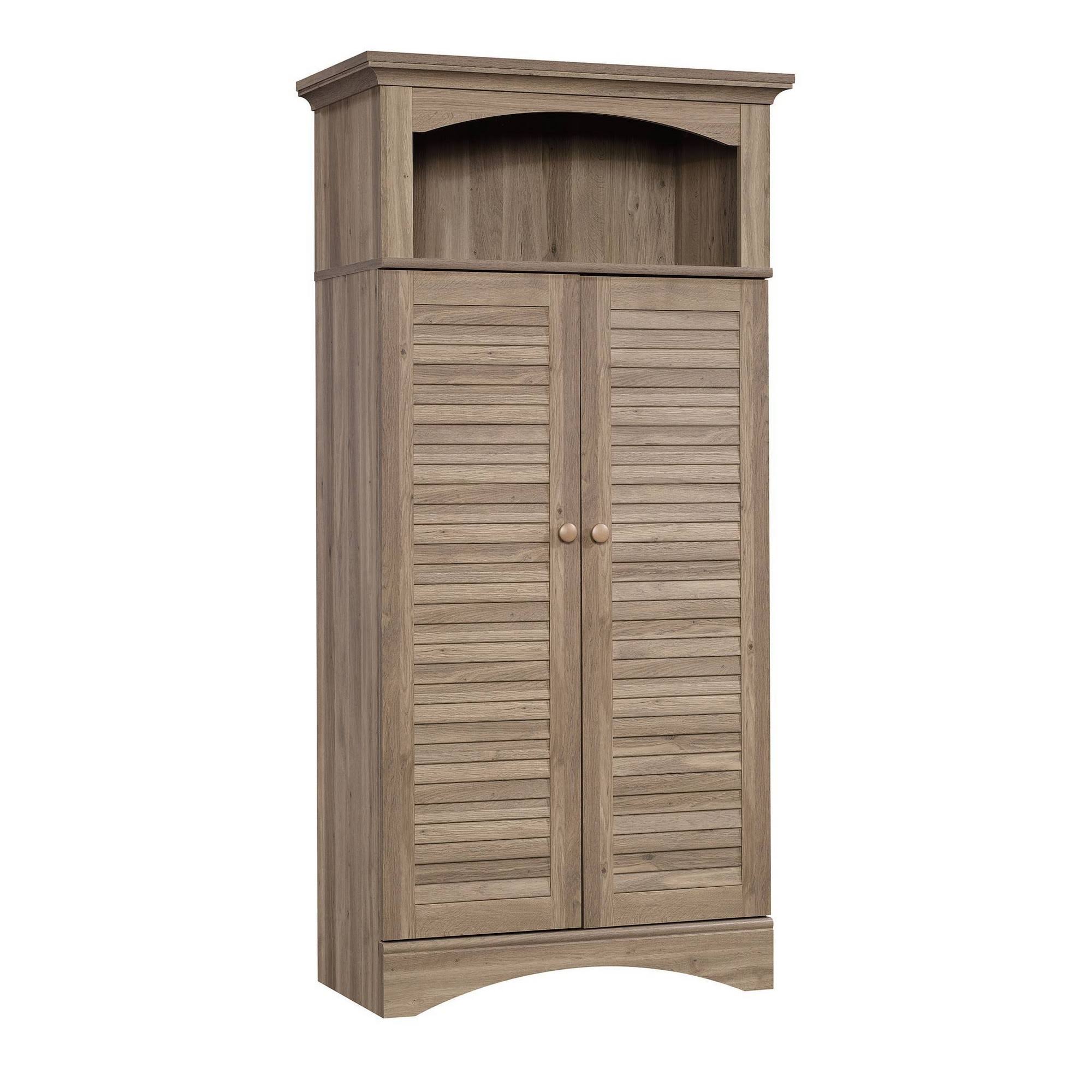 Sauder Harbor View Storage Cabinet in Salt Oak - Sauder 423660