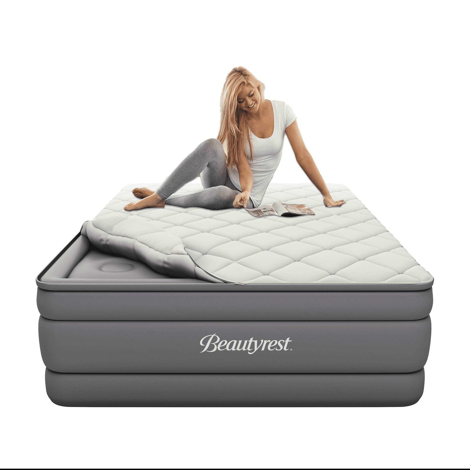 Beautyrest 20 Cushion Aire Quilted Pillow Top Air Mattress with Built-in Pump Queen - Sports Supplies Online Store