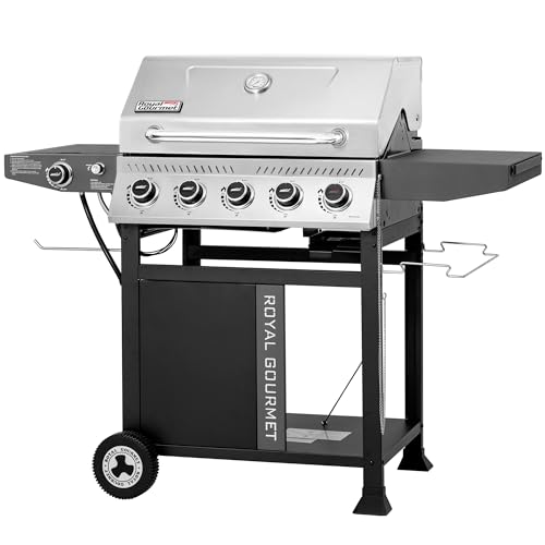 Royal Gourmet GA5406TS 5 Burner Propane Gas Grill with Side Burner and Sear Burner