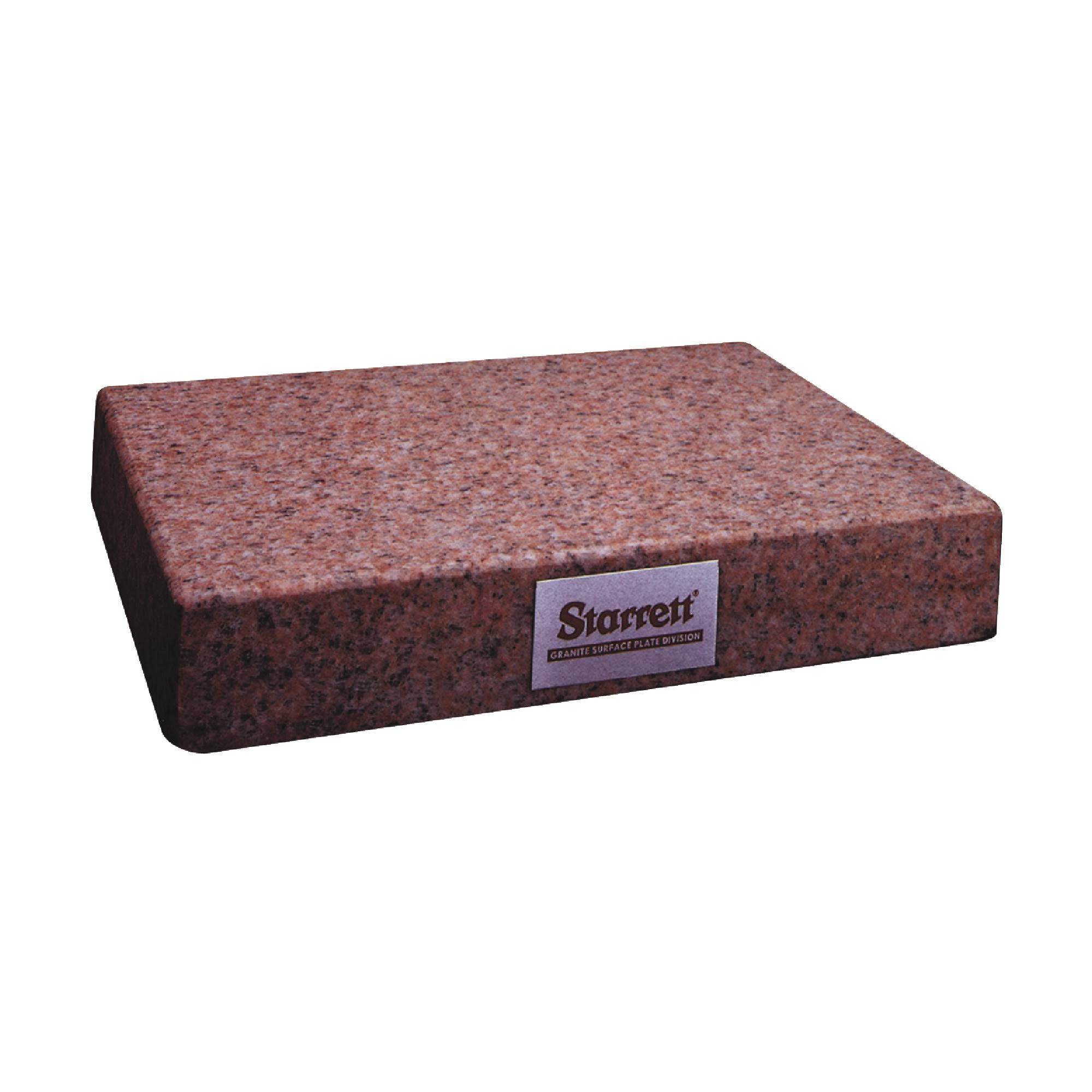 Starrett 80616 Granite Surface Plate,pink,b,12X18X4