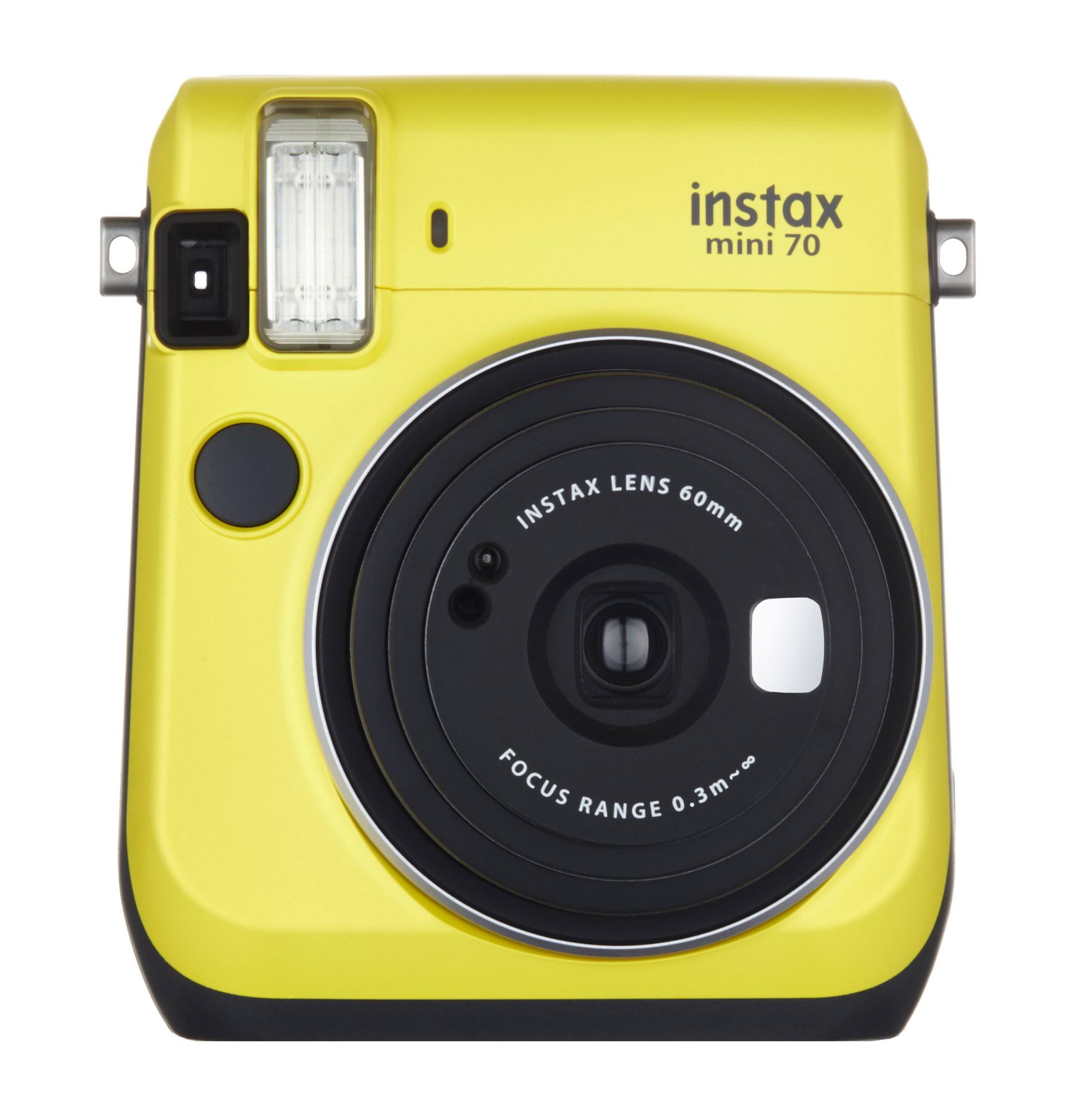 Fujifilm Instax Mini 70 Instant Camera with 60mm Lens - Canary Yellow