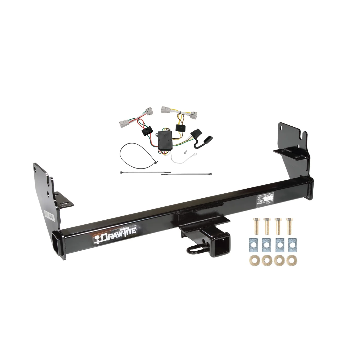 2009-2015 Toyota Tacoma Draw-Tite Class 3 Trailer Hitch, 2 Inch Square Receiver, Black w/ Custom Fit Wiring Kit - Curated Treasures Market