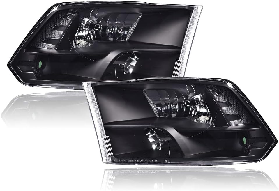 CNNELL Headlights Compatible with Dodge Ram 1500 2009 2010/Dodge Ram 2500 3500 10/Dodge Ram 1500 2500 3500 4500 5500 2011 2012 2013 2014 2015 2016