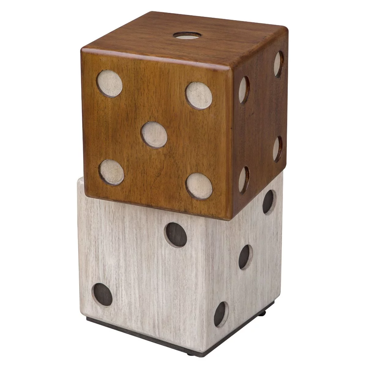 Uttermost 25485-Roll-The-Dice Roll The Dice 15" Wide Suar Wood Dice Accent Side Table -
