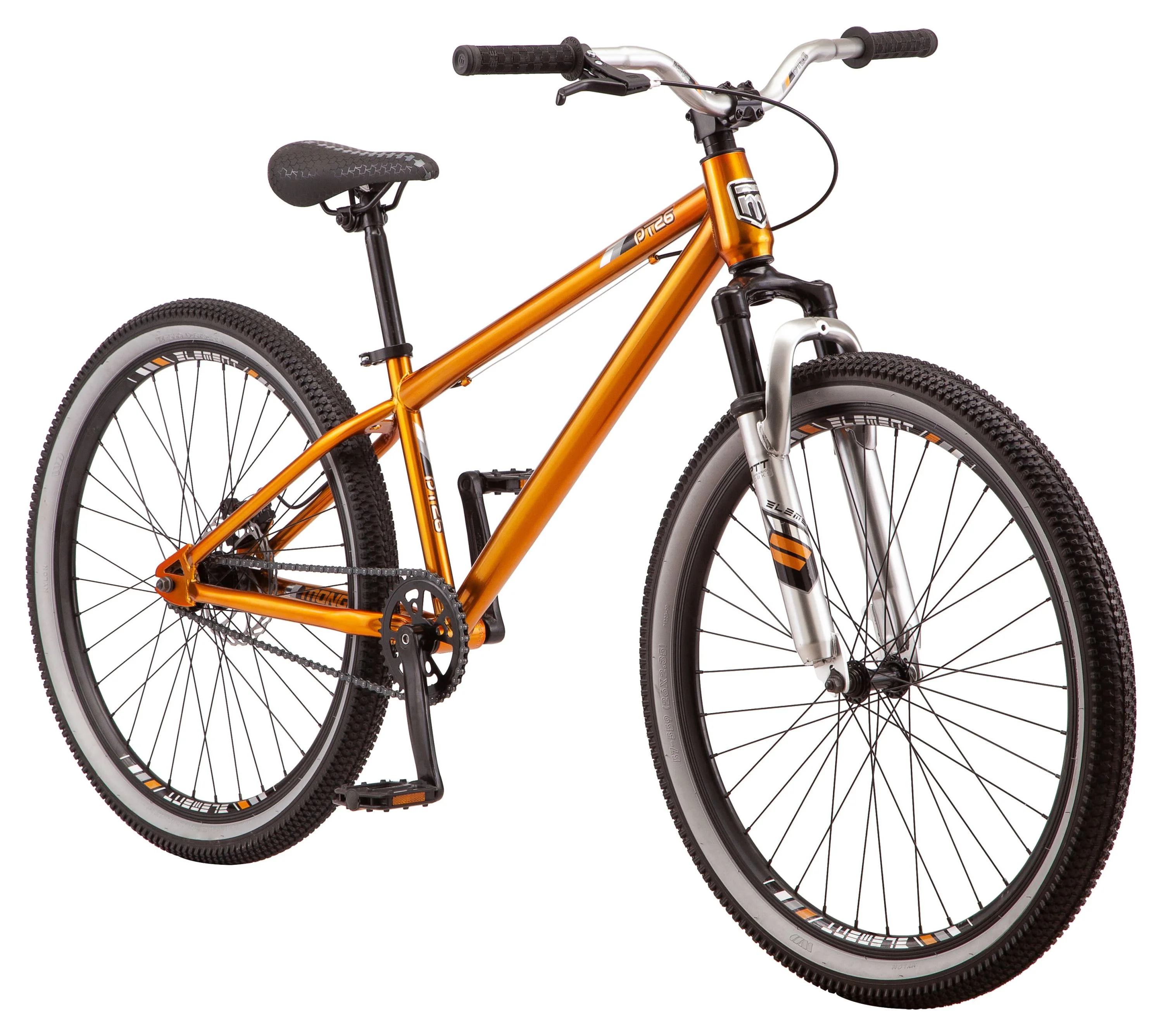 Mongoose PT26 dirt jump bike, pump track, single speed, 26-inch wheels, copper - Curated Treasures Market