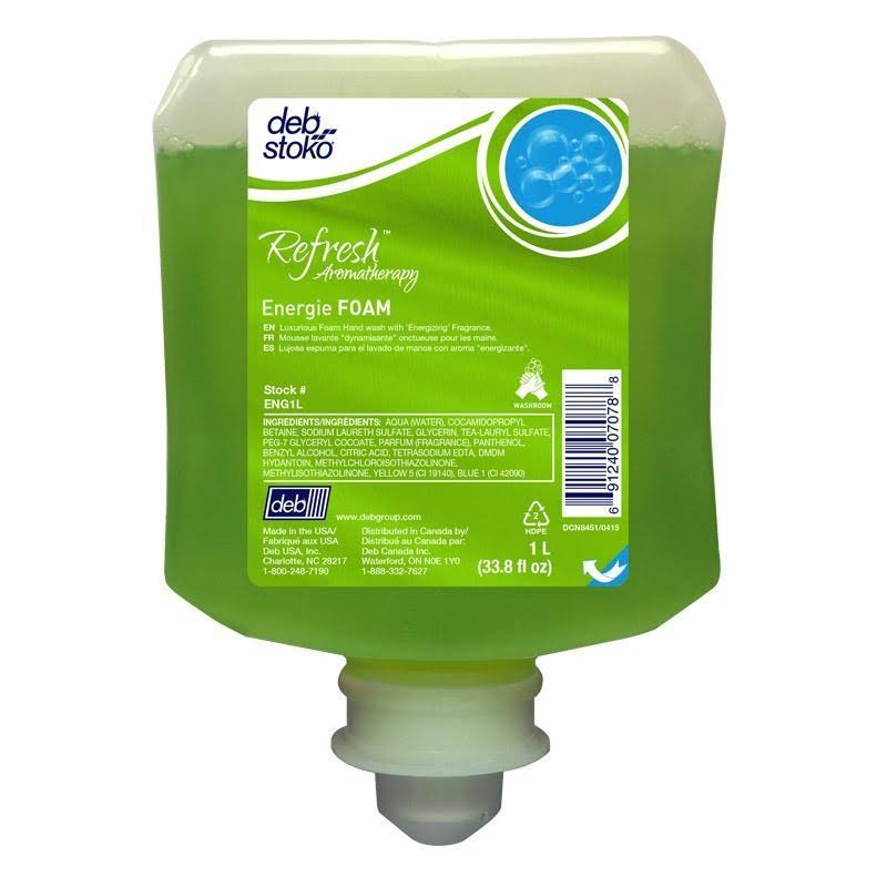 Deb ENG1L Refresh Energie Foam Luxurious Foam Hand Soap - 1L 6 per Case