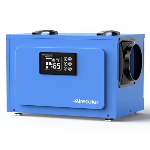 125 Pints Commercial Dehumidifier for Crawl Spaces & Basements with Drain Hose, Industrial Grade Water Damage Restoration for up to 6,000 sq ft