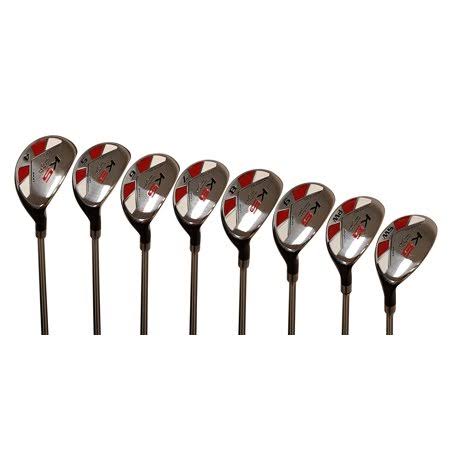 Majek Senior Mens Golf All Hybrid Complete Full Set, which Includes: #4, 5, 6, 7, 8, 9, PW +SW Senior Flex Right Handed New Util