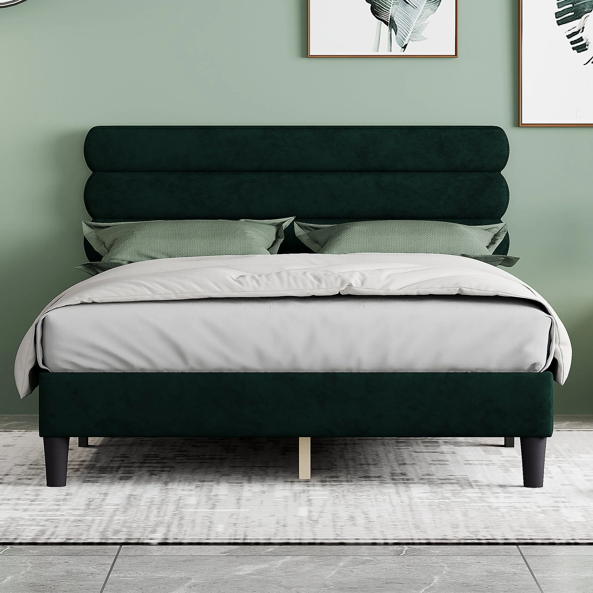 Wee Queen Size Bed Frame  - Green
