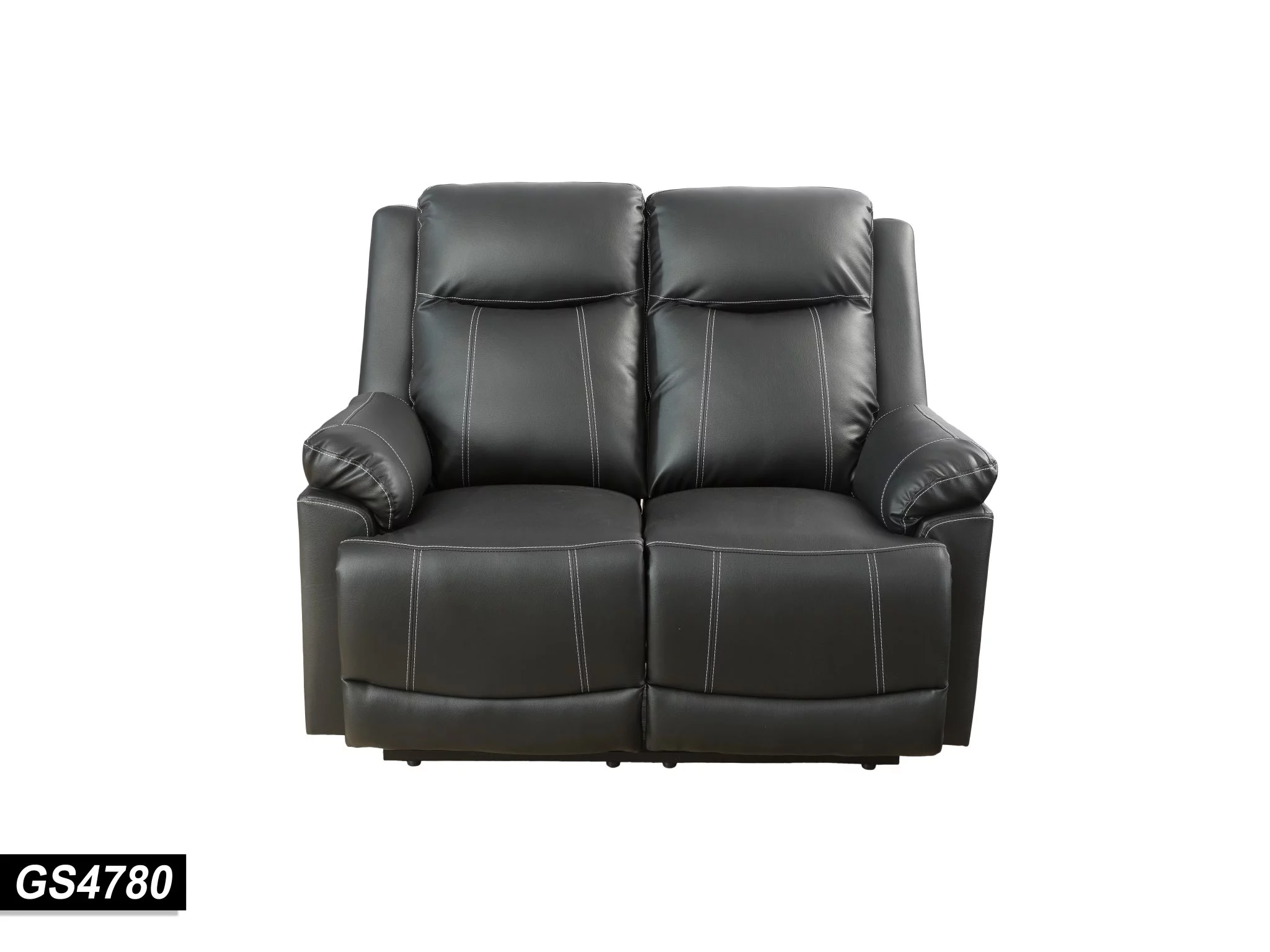 Ergonomic 59'' Pillow Top Arm Reclining Loveseat, Manual Reclining ,Black