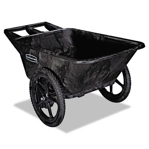 Rubbermaid 5642BLA 300 lbs Big Wheel Agriculture Cart Black - 32.75 x 58 x 28.25 in.