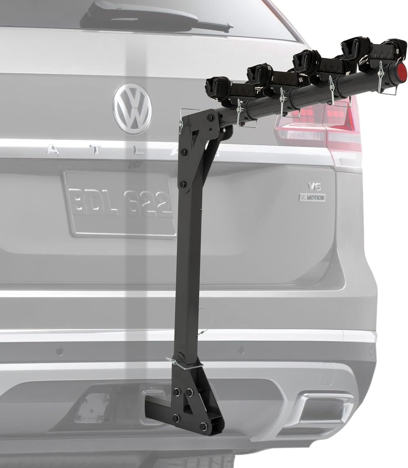 FIERYRED 4-Bike Racks for 2 inch Hitch Bicycle Carrier Racks Adjustable Cradles for All Bike with/Without Cross-Bar