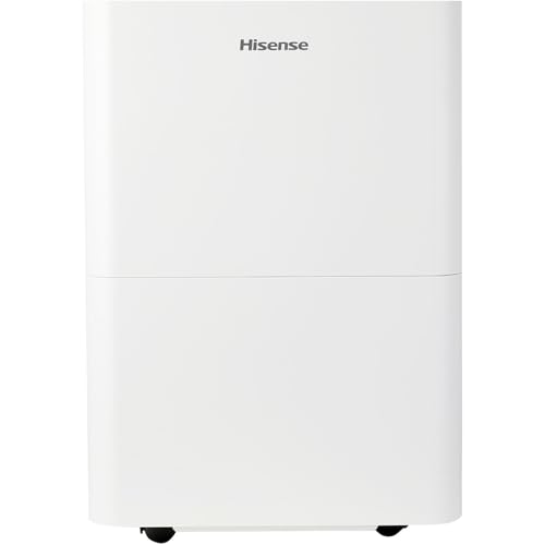 Hisense Energy Star 25-Pint Portable Dehumidifier with Auto-Shutoff, Home Dehumidifier and Moisture Absorber For Basement, Garage