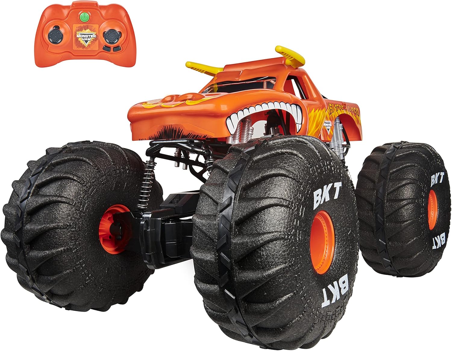 Monster Jam, Official Mega Grave Digger All-Terrain Remote Control Monster Truck with Lights, 1: 6 Scale