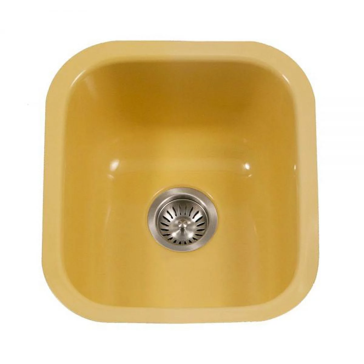 Houzer PCB-1750 LE 15-5/8" x 17-5/16" Porcelain Enamel Steel Undermount Bar/Prep Sink