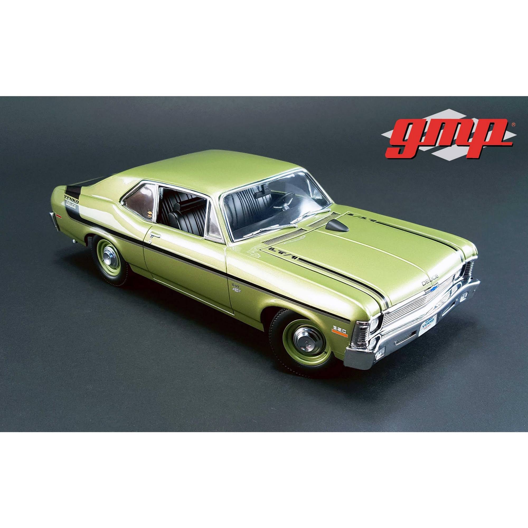1970 Chevrolet Nova Yenko Deuce Citrus Green Limited Edition to 600 Pcs 1/18 Diecast Model Car by GMP