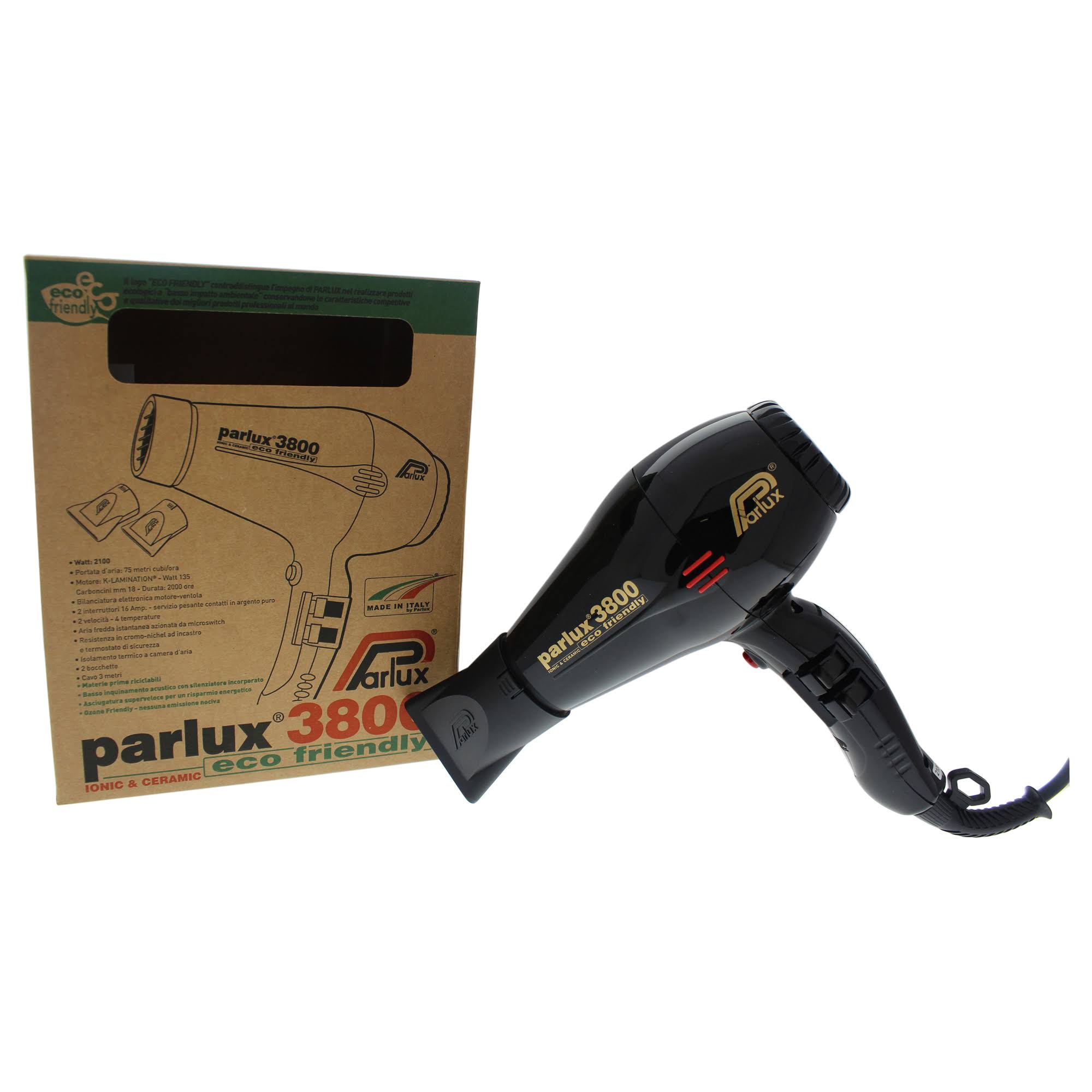 Parlux Hair Dryer 3800 Ionic u0026 Ceramic Black - Avayadevconnect