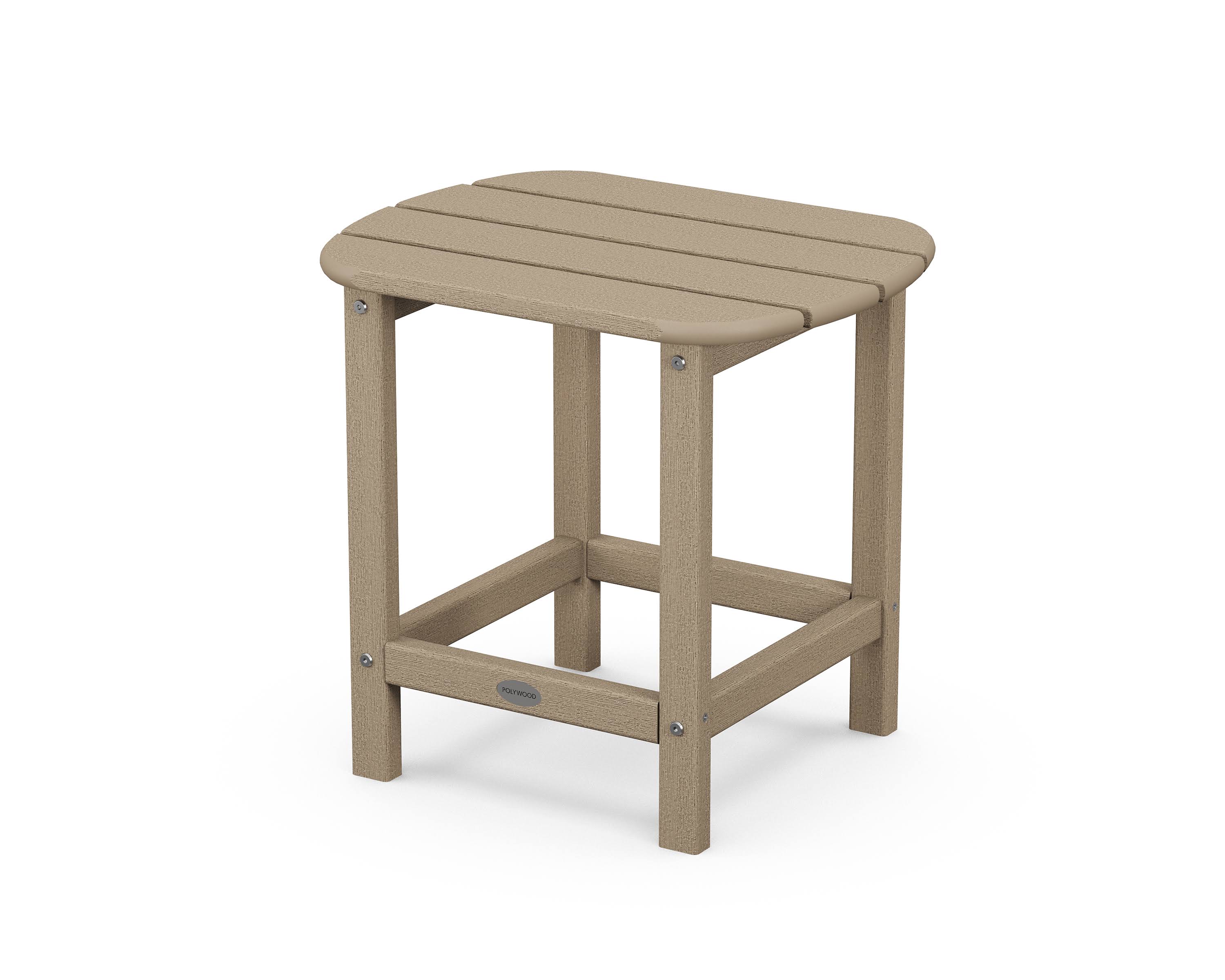 POLYWOOD South Beach 18x22 Side Table in Vintage Sahara