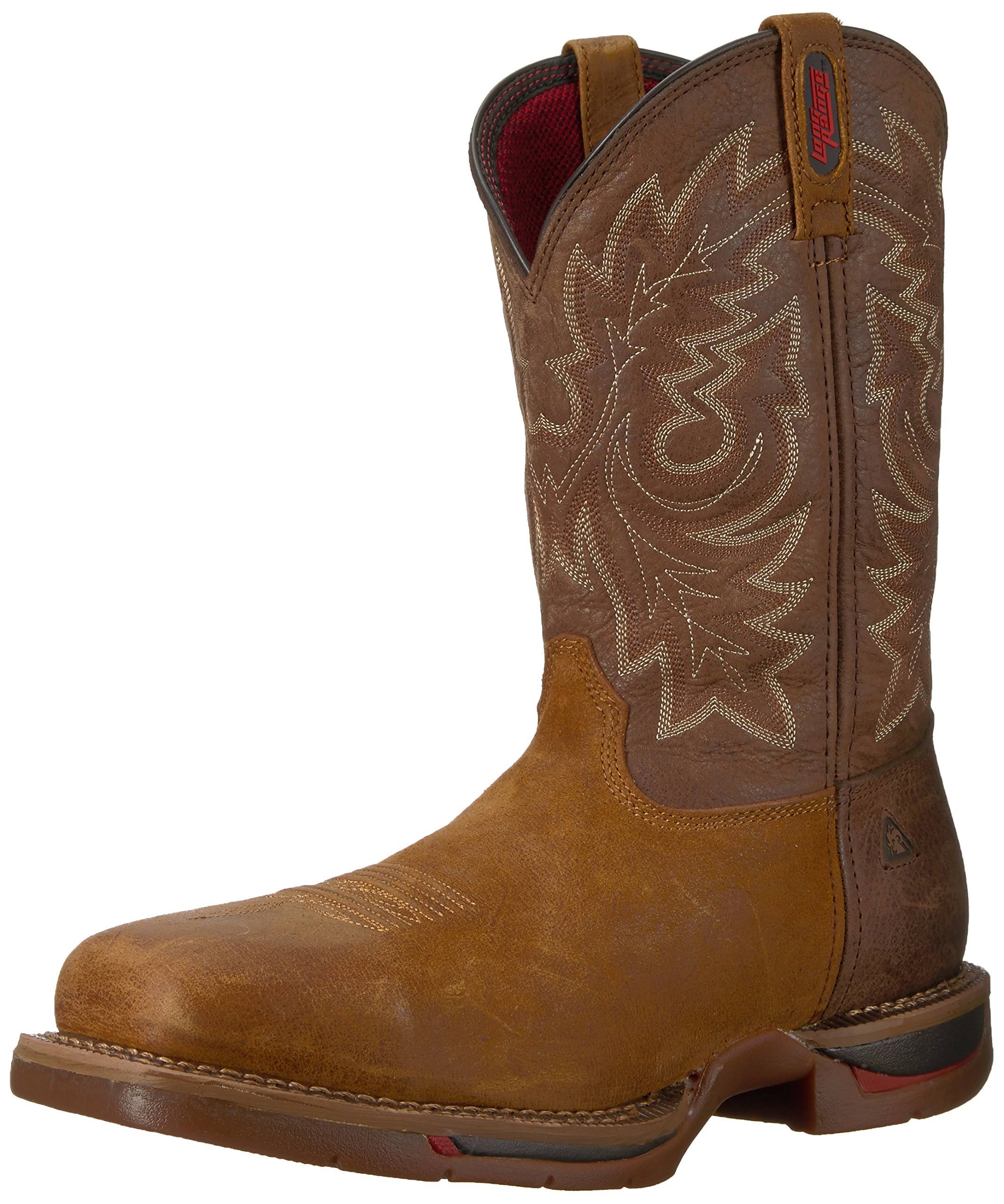 Men&s Rocky 11 inch Long Range Western Carbon Fiber Toe 6132, Brown