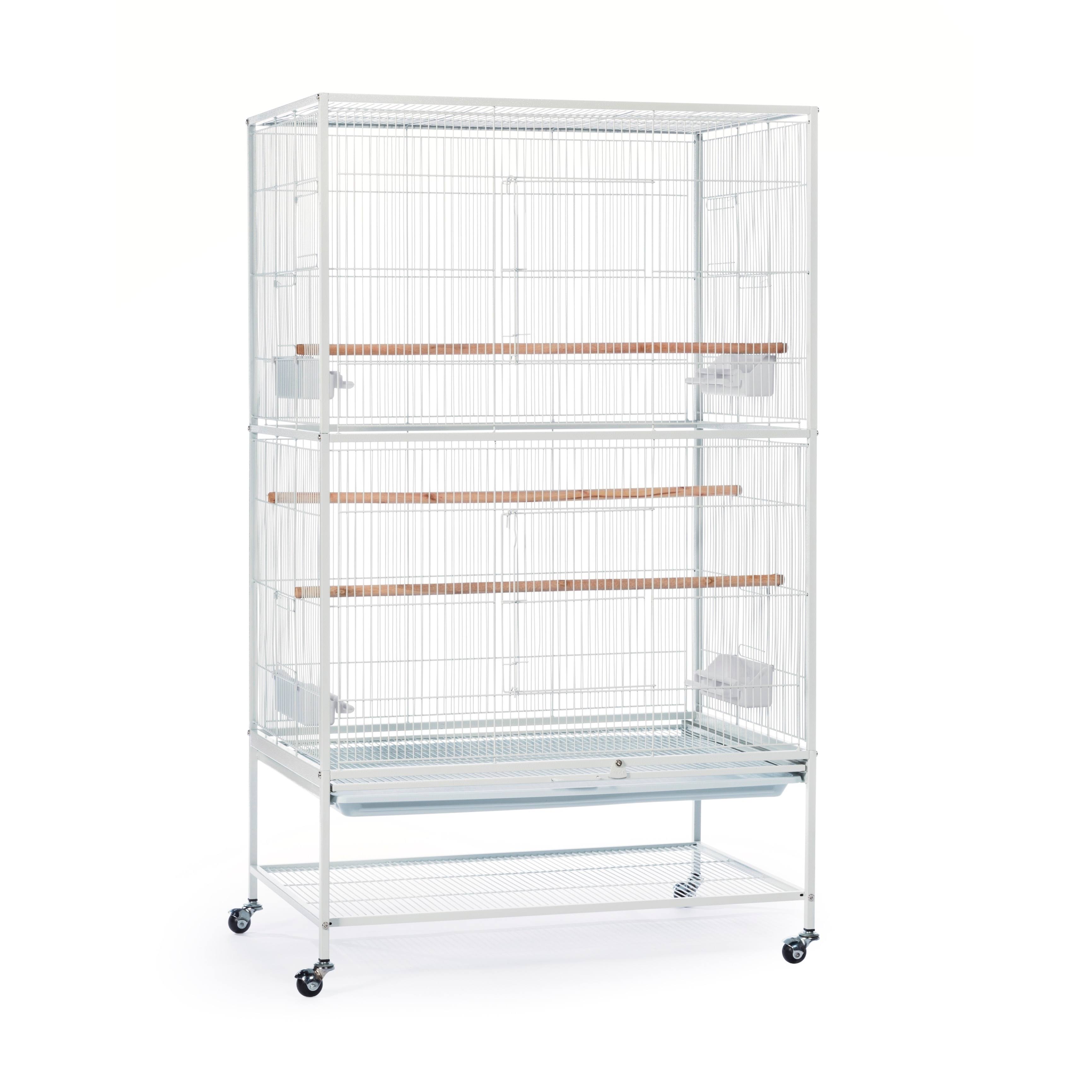 Prevue Wrought Iron Flight Cage with Stand, Chalk White