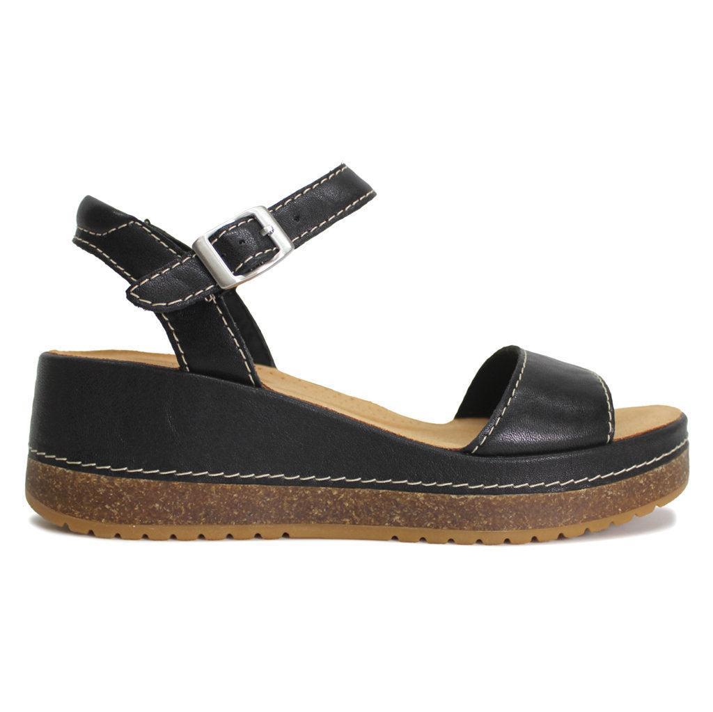 Clarks Kassanda Lily Leather Women’s Wedge Slingback Sandals