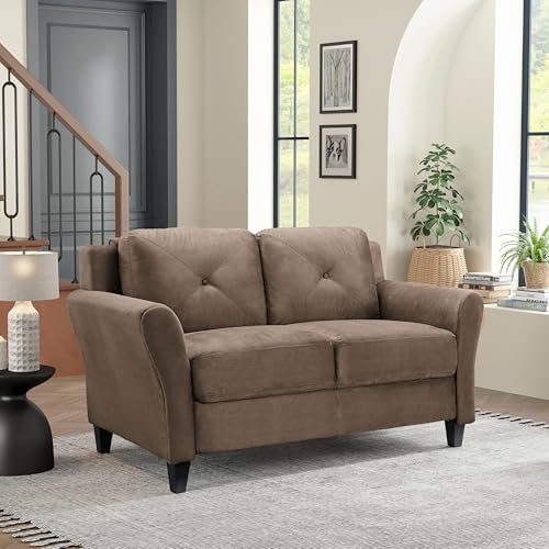 Lifestyle Solutions Harrington Loveseat, Dark Grey