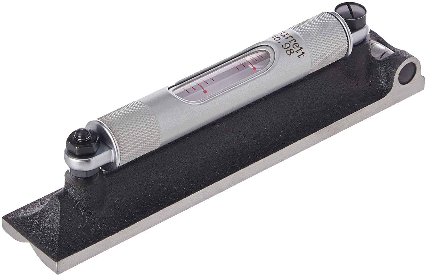 Starrett Machinist Level, 98-6 &ndash; 6 Inch Precision Leveling Tool with Cast Iron Base, Horizontal 2 Direction Glass Bubble Vial