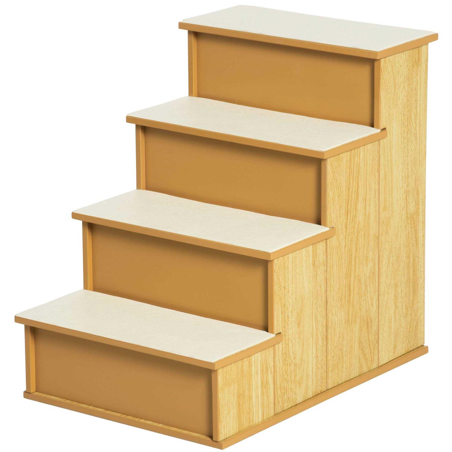 PawHut Pet Stairs, Small Pet Steps with Cushioned Removable Covering for Dogs and Cats Up to 22 Lbs - Pet Supplies online store