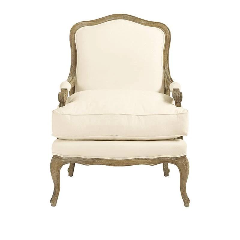 Louisa Bergere Chair Gray FLAXEN - Ballard Designs