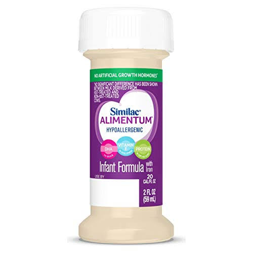 Similac Alimentum, 48 Count, Hypoallergenic Infant Formula, for Food Allergies and Colic, Starts Reducing Excessive Crying