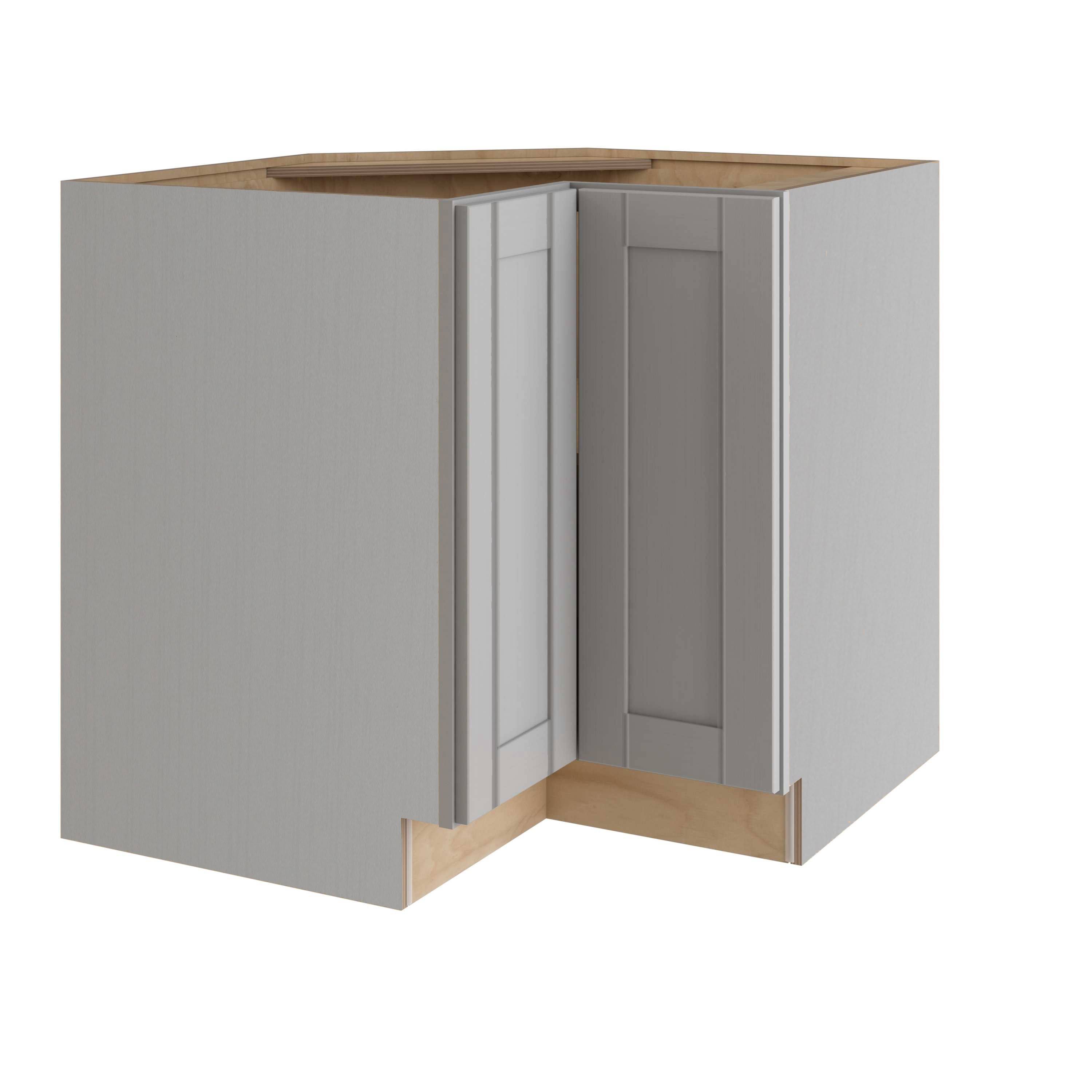 Contractor Express Cabinets EZR36L-XVG Veiled Gray Shaker Assembled Plywood 36 in. x 34.5 in. x 24 in. Easy Reach Corner Base Ki