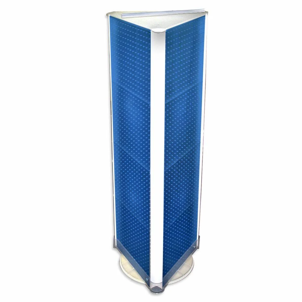 Azar Displays 700450-BLU Three-Sided Spinning Pegboard Floor Display,