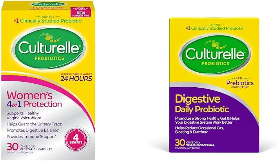 Culturelle Women’s 4-in-1 Daily Probiotic Supplements for Women & Daily Probiotic Capsules for Men & Women