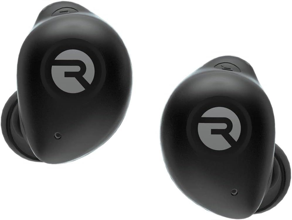 Raycon The Fitness Bluetooth True Wireless Earbuds with Built in Mic 54 Hours of Battery IPX7 Waterproof and Charging Case with Talk, Text