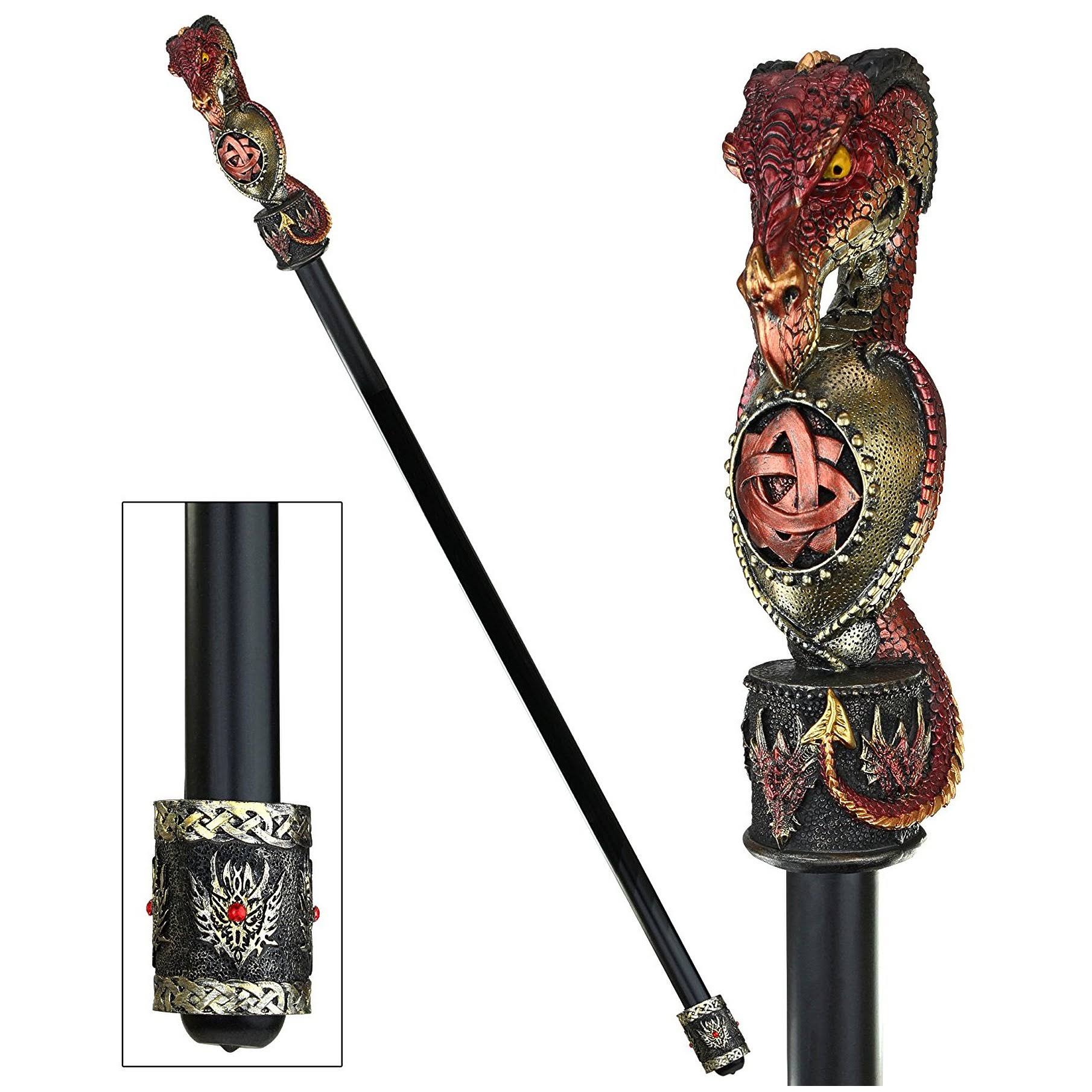 Design Toscano Celtic Battle Dragon Walking Stick
