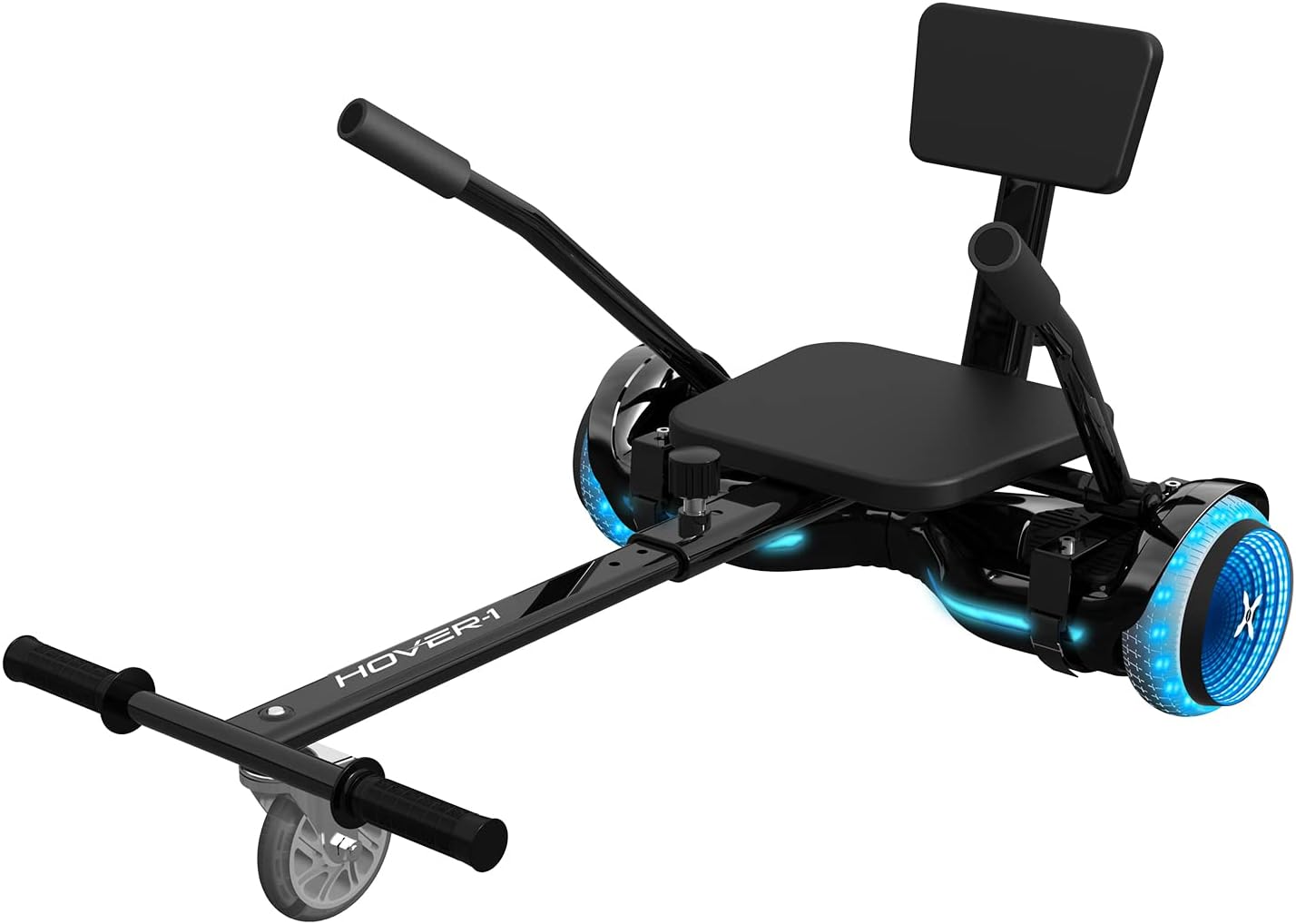 Hover-1 Turbo Hoverboard Combo | Seat Attachment Buggy, 7 MPH Top Speed, 6 Mile Range, 400W Motor (2x 200W), 4.5Hr Charge Time, 220lbs Max Weight