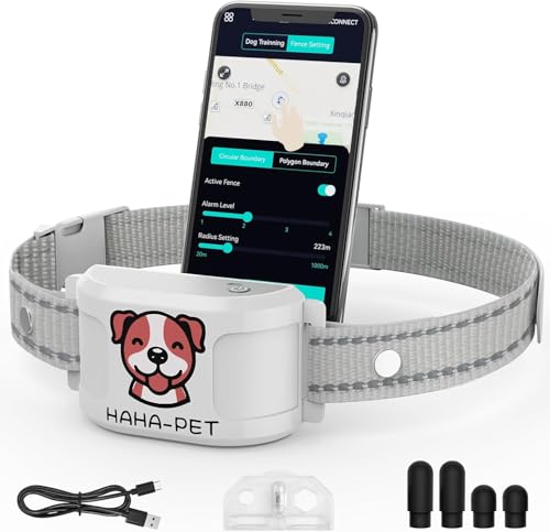 2-in-1 Bluetooth GPS Electronic Fence, Wireless Training Collar- No Subscription Required, Create Your Own Wireless Fence for Dogs