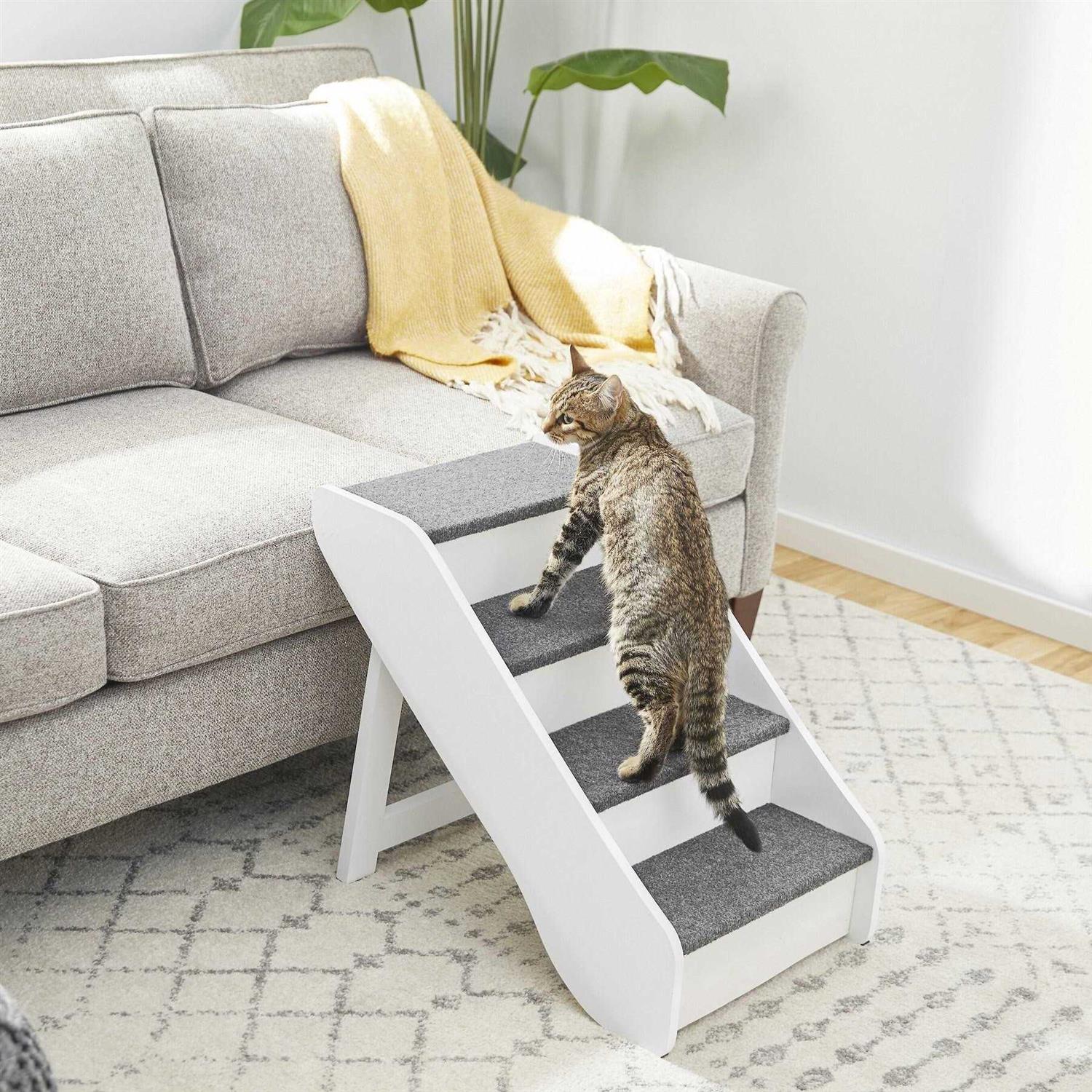 Frisco Deluxe Foldable Wood Carpeted Pet Stairs - Pet Supplies online store