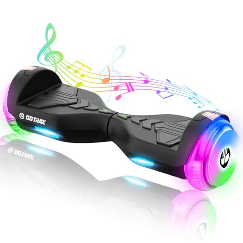 Gotrax Hoverboard with 6.5" LED Wheels & Headlight, Max 4/5 Miles Range, 6.2mph Power by Dual 200W Motor